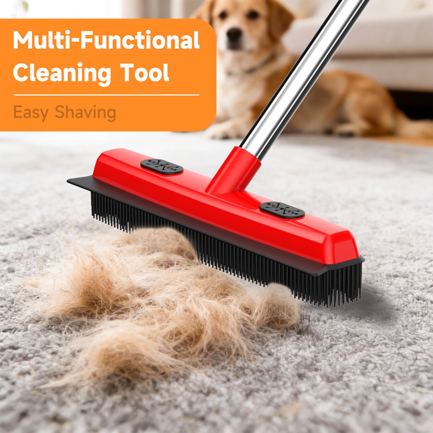 Fur & Fresh 2-in-1 Pet Hair Removal Broom & Squeegee – Deep Carpet Fur Cleaner
